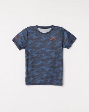camouflage print round-neck t-shirt