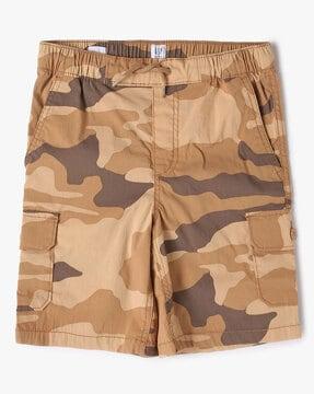 camouflage print shorts