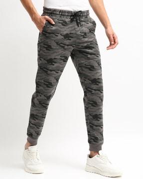 camouflage print slim fit joggers