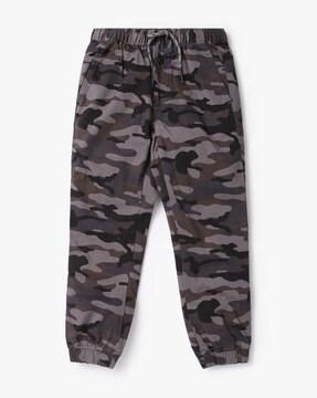 camouflage print slim fit joggers