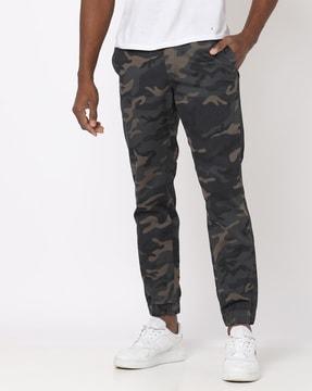 camouflage print slim fit joggers