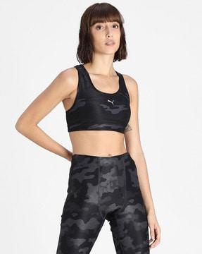 camouflage print sports bra