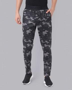 camouflage print track pants with elasticated waist