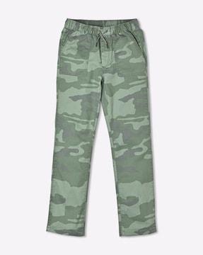 camouflage print track pants