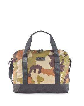 camouflage printed duffel bag