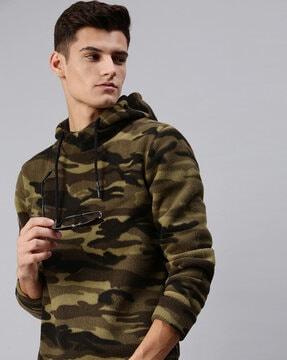 camouflage slim fit hoodie