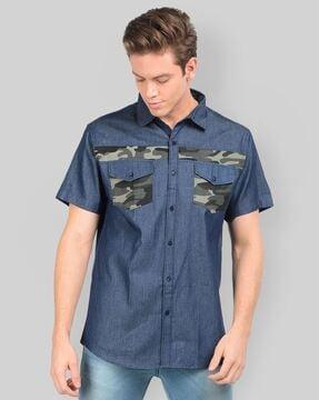 camouflage slim fit shirt