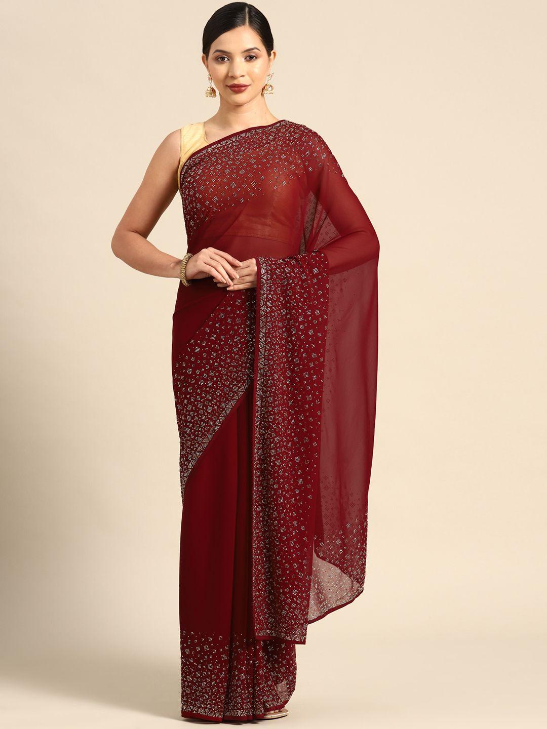 campaign trends sequinned satin saree