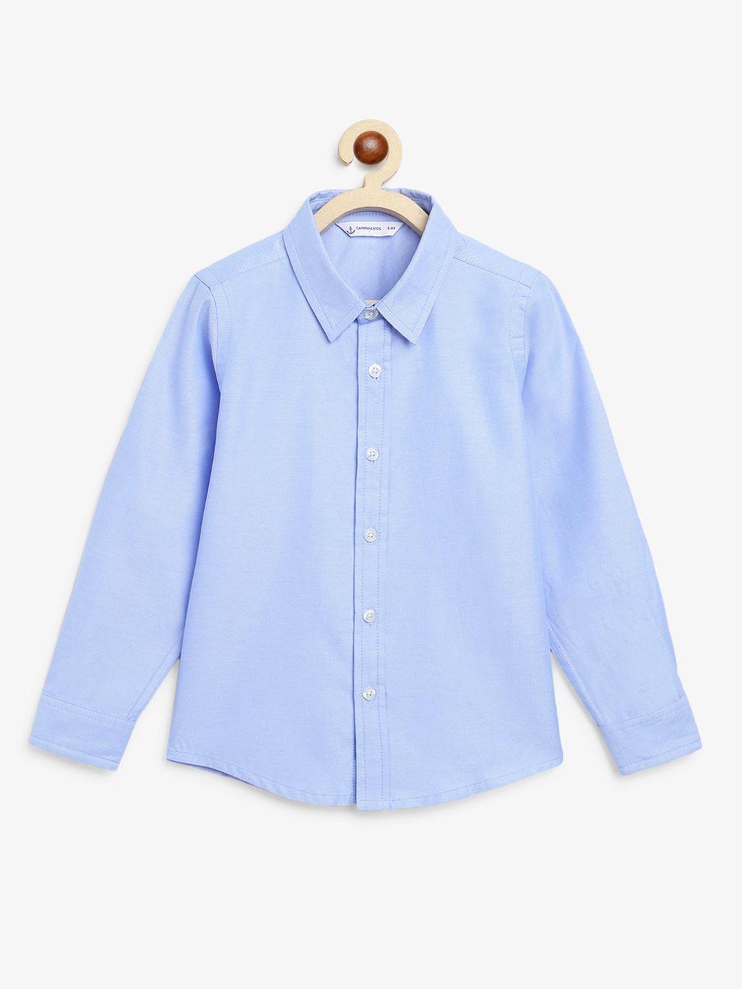 campana boys blue opaque formal shirt