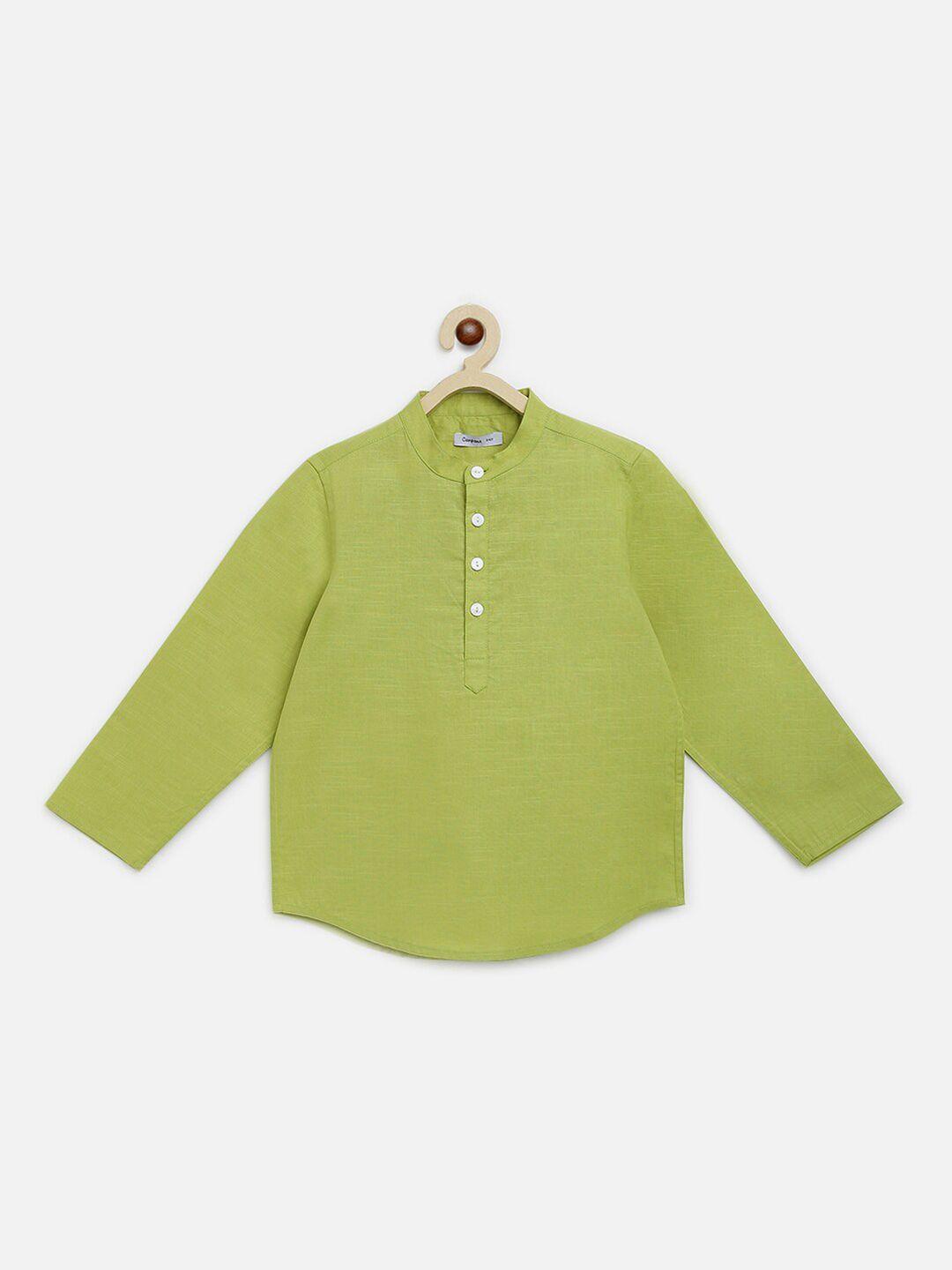 campana boys lime green casual shirt