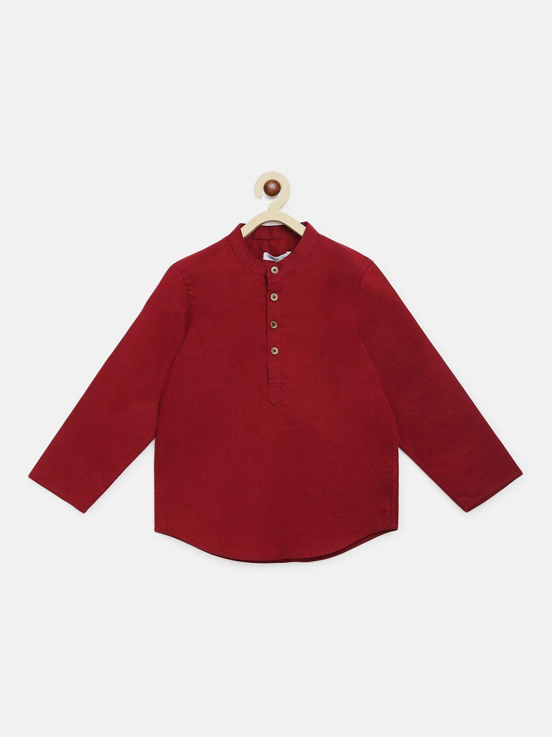 campana boys maroon casual shirt