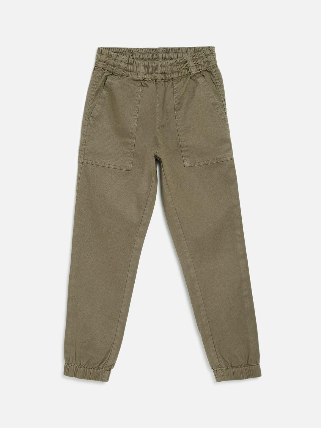 campana boys mid-rise cotton joggers trousers