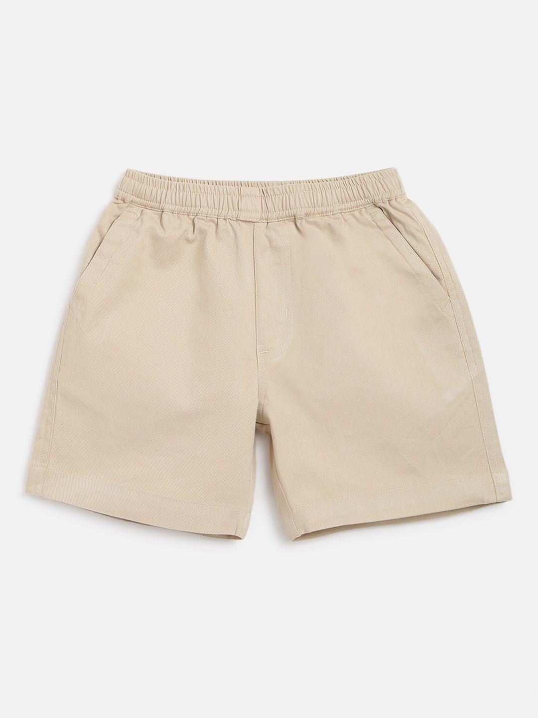 campana boys mid-rise cotton twill shorts