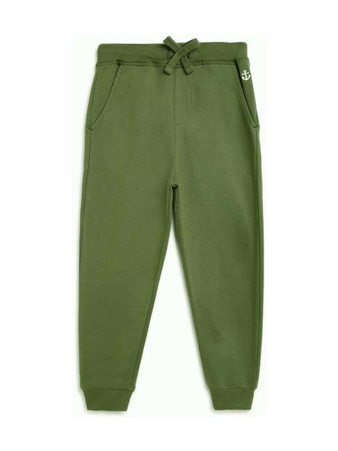 campana kids green regular fit joggers