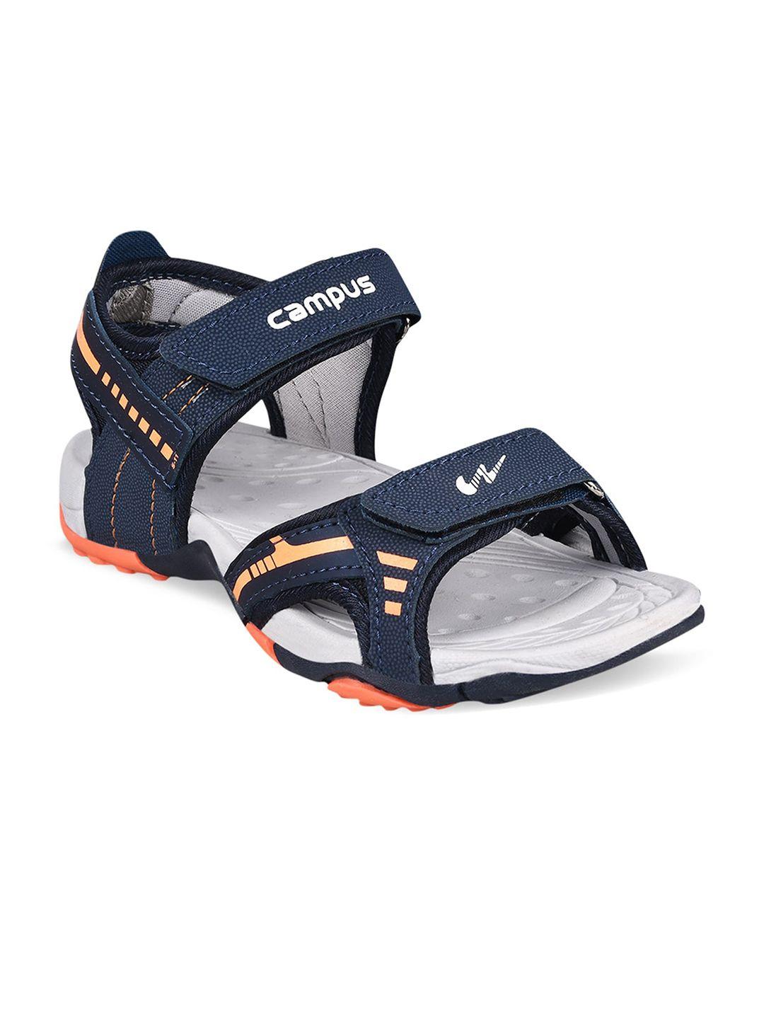 campus kids colourblocked sports sandals with velcro closure