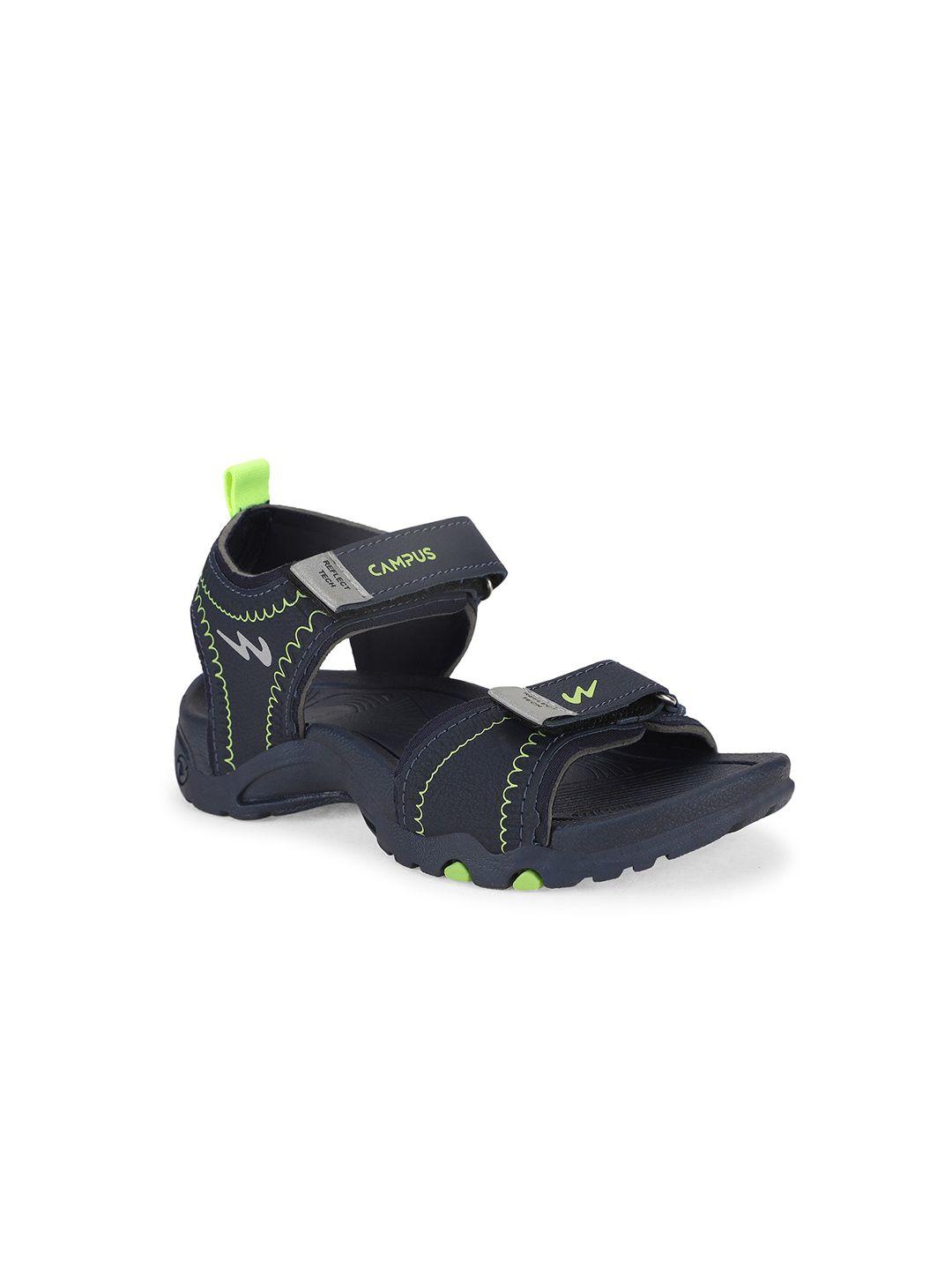 campus kids textured sports sandals with velcro closure