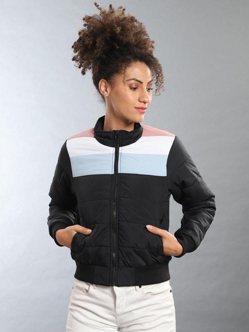 campus sutra black quilted jacket