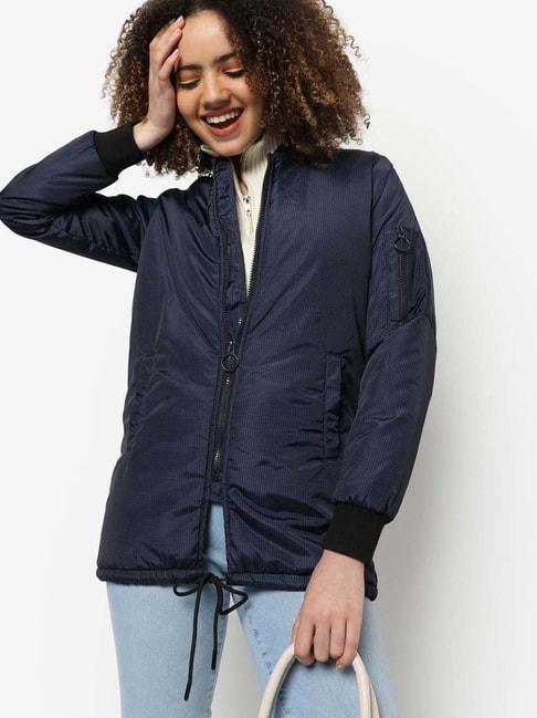 campus sutra blue padded jacket