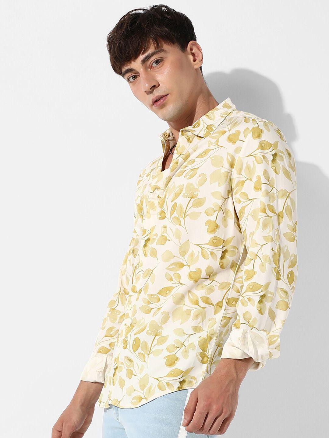 campus sutra classic floral printed casual shirt