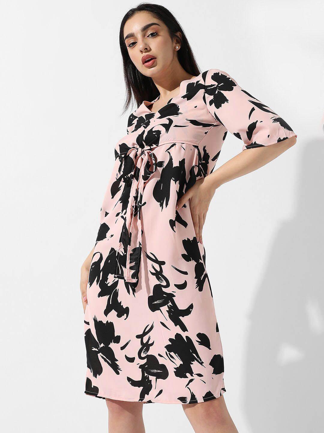 campus sutra floral print empire dress