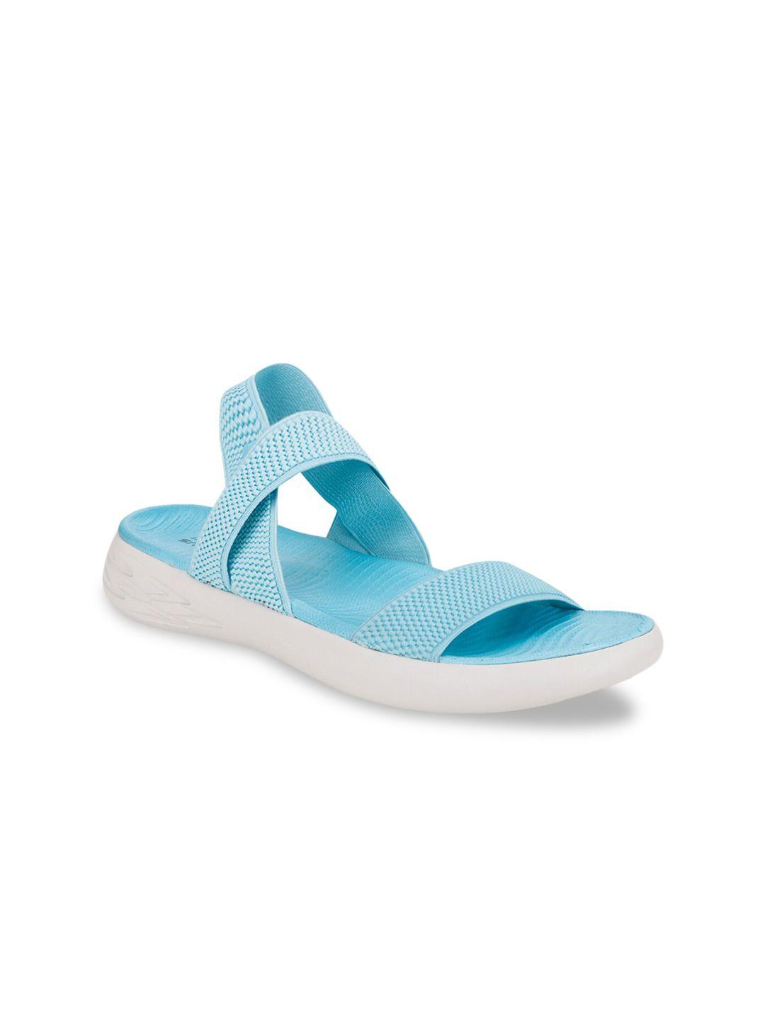 campus women blue & white comfort sandals