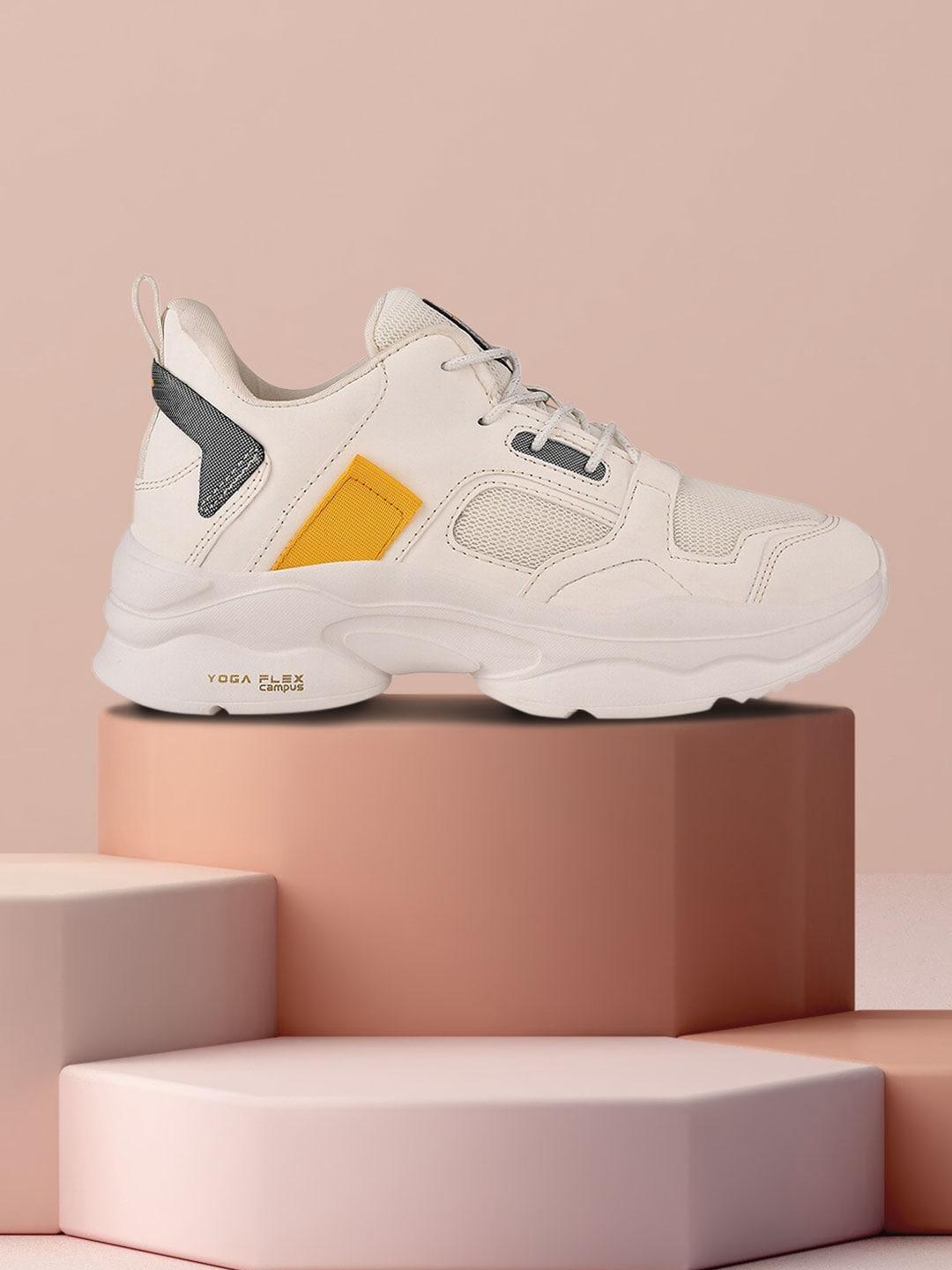 campus women off white mesh running shoes