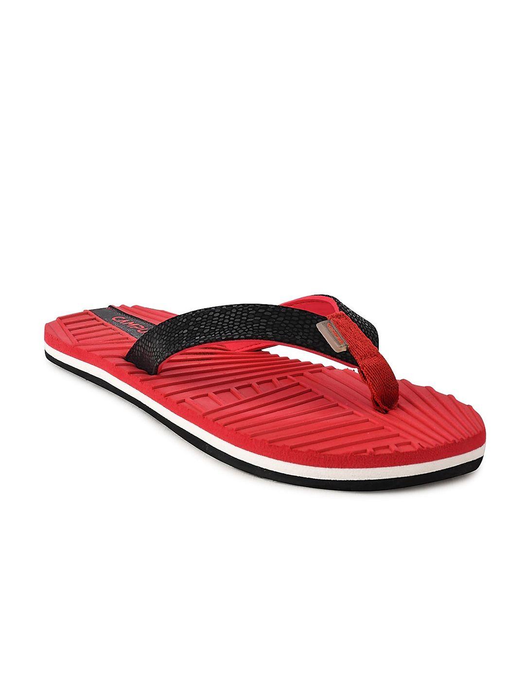 campus women red & white thong flip-flops