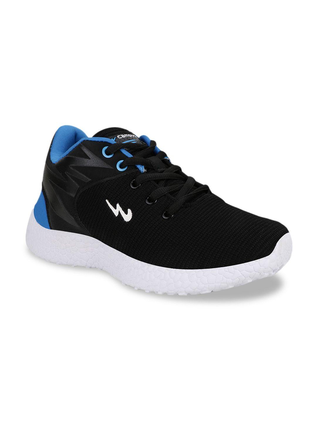 campus kids black mesh running shoes