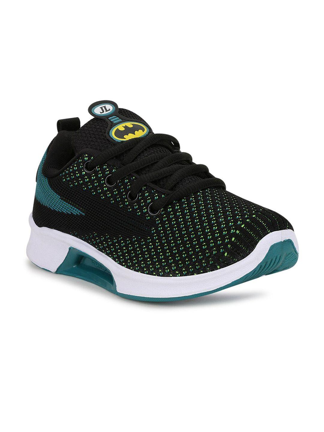 campus kids black mesh running shoes