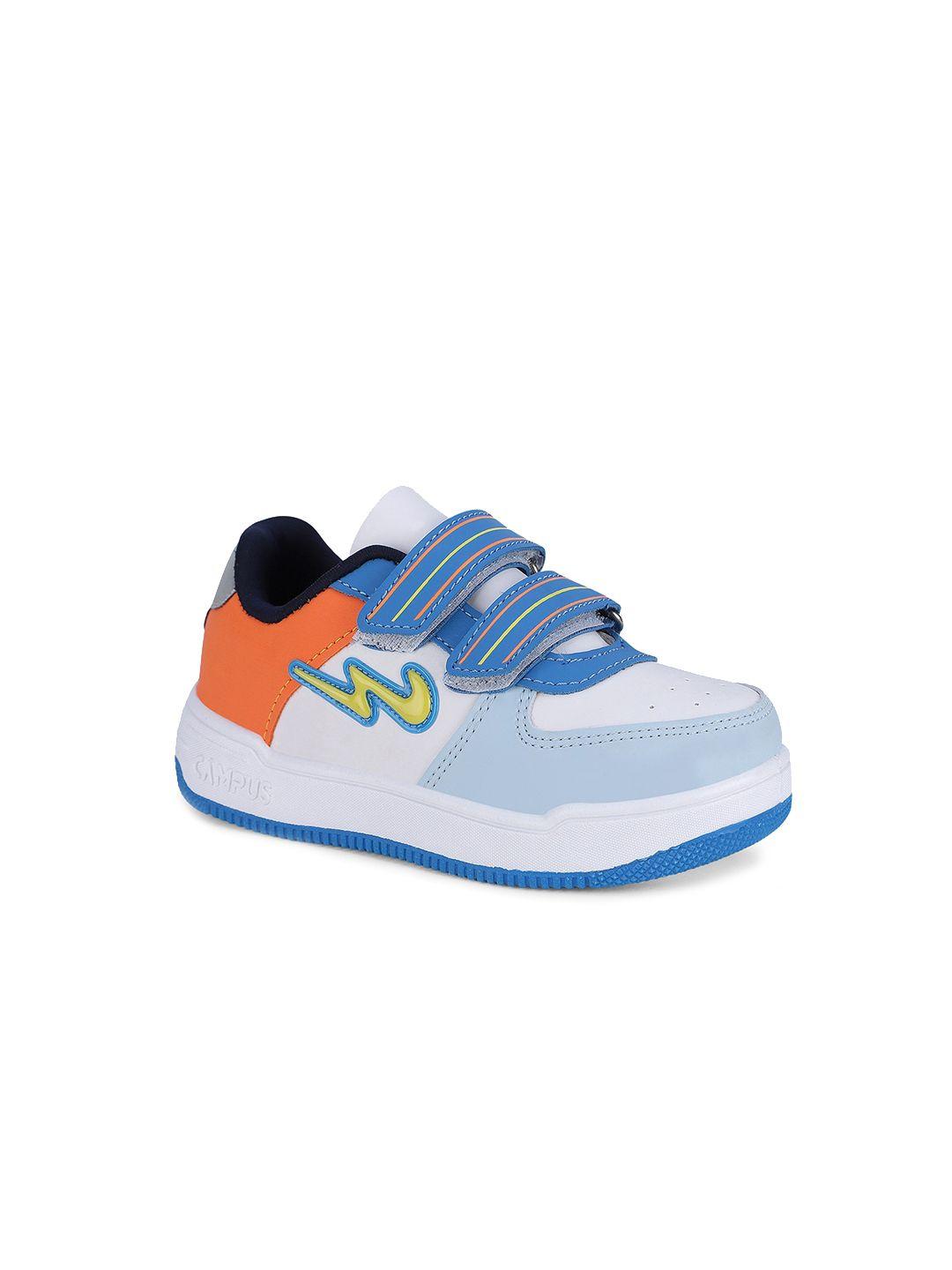 campus kids colourblocked round toe velcro sneakers