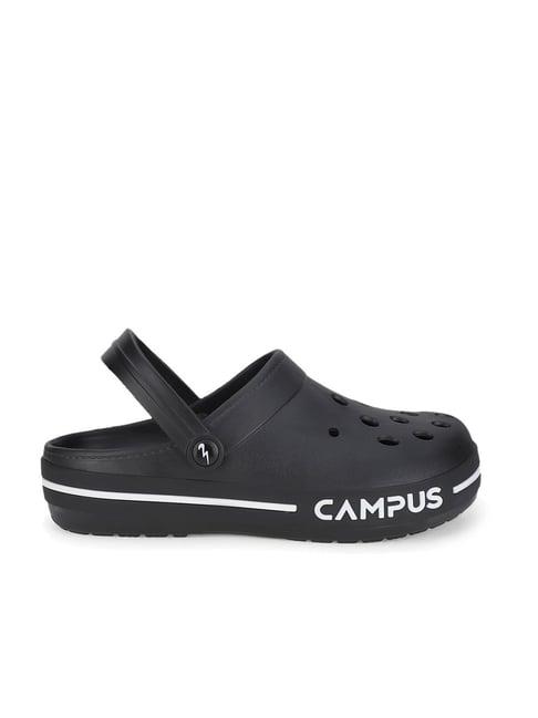 campus men's gc-4004 jet black back strap clogs