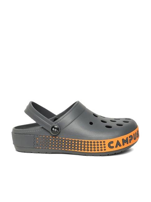 campus men's grey back strap clogs