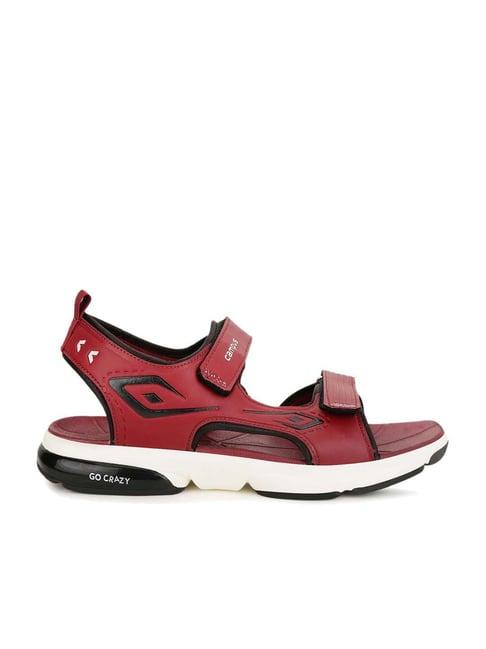 campus men's maroon floater sandals