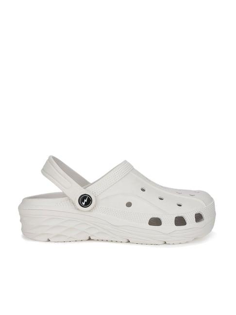 campus men's off white back strap clogs