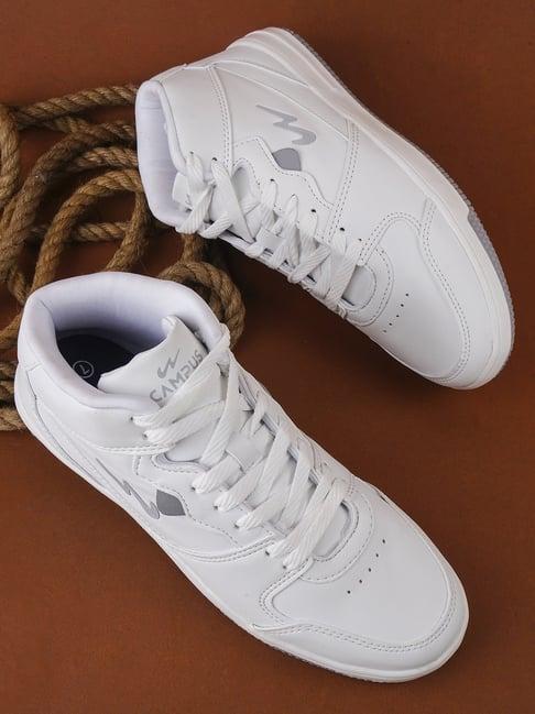 campus men's og-09 white ankle high sneakers