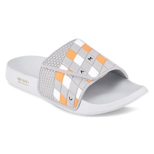 campus men's sl-425 l.gry/org sliders - 8uk/india sl-425