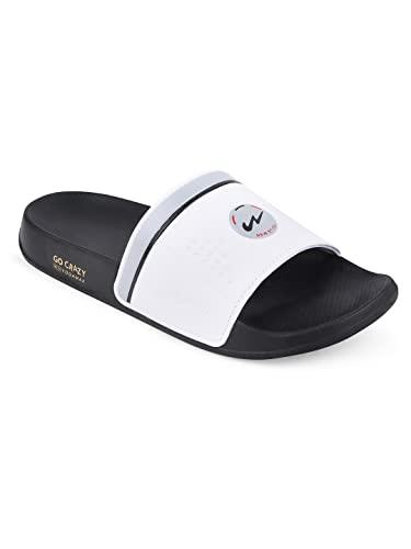 campus men's sl-431 wht/l.gry sliders - 8uk/india sl-431, multicolor