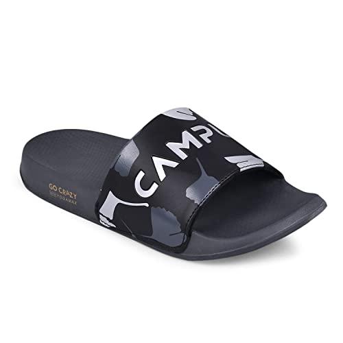 campus men's sl-433 sliders - 7uk/india sl-433, black