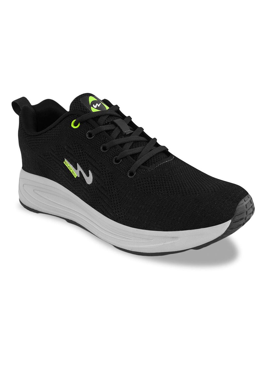 campus men black mesh running non-marking shoes