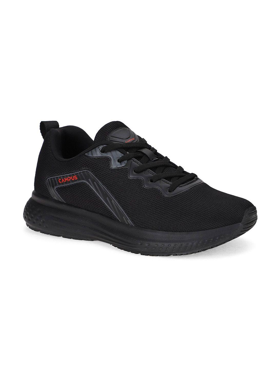 campus men black mesh running non-marking shoes