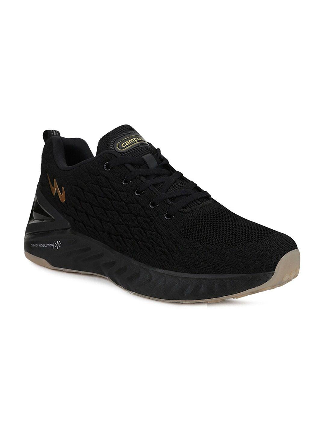 campus men black mesh running shoes