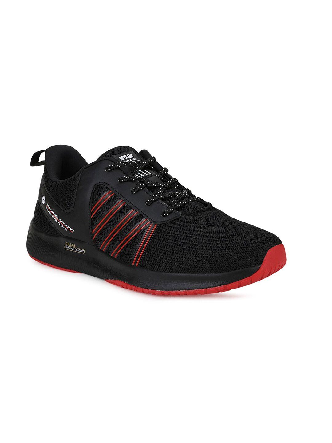 campus men black running shoes