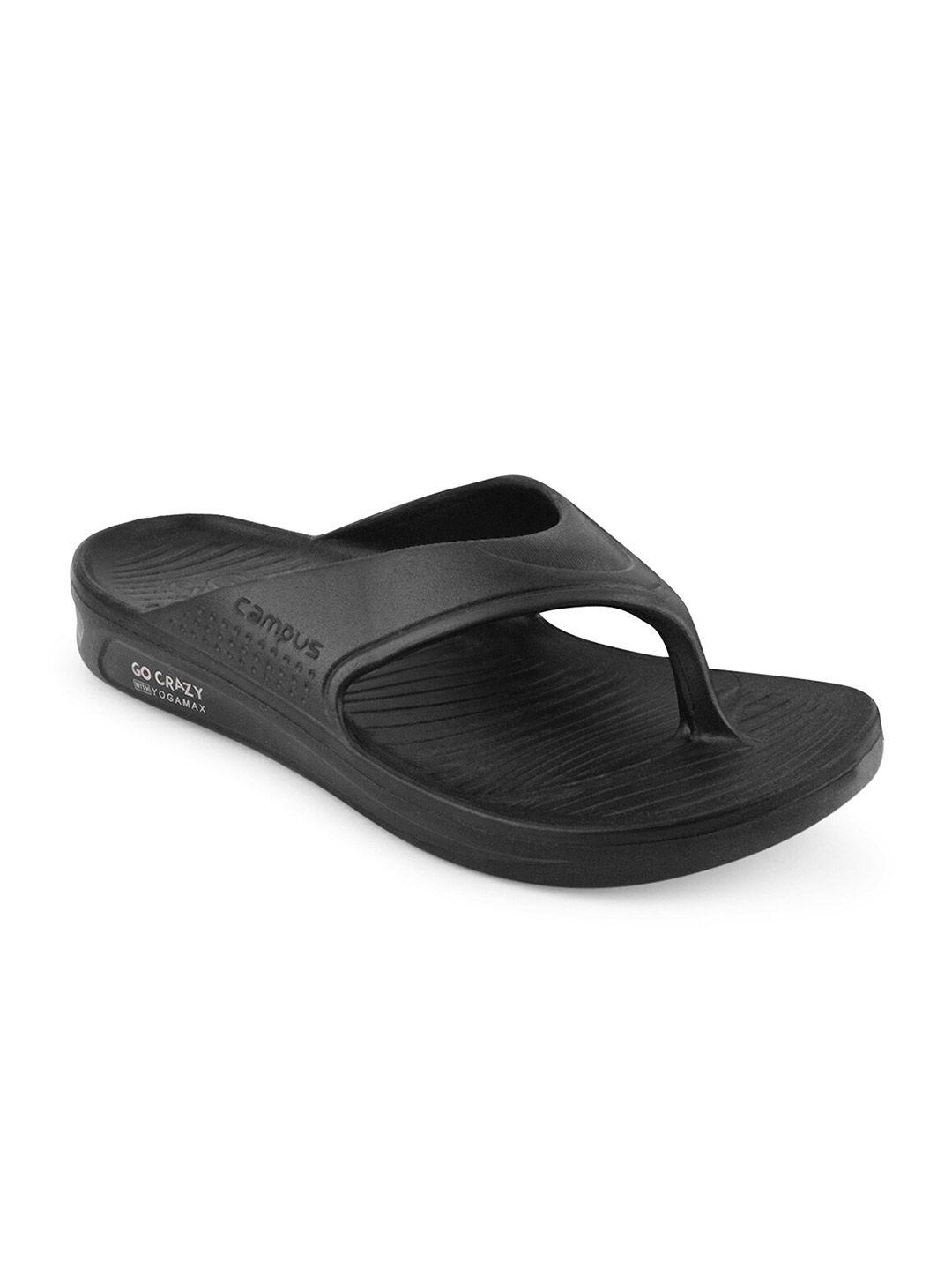 campus men black thong flip-flops