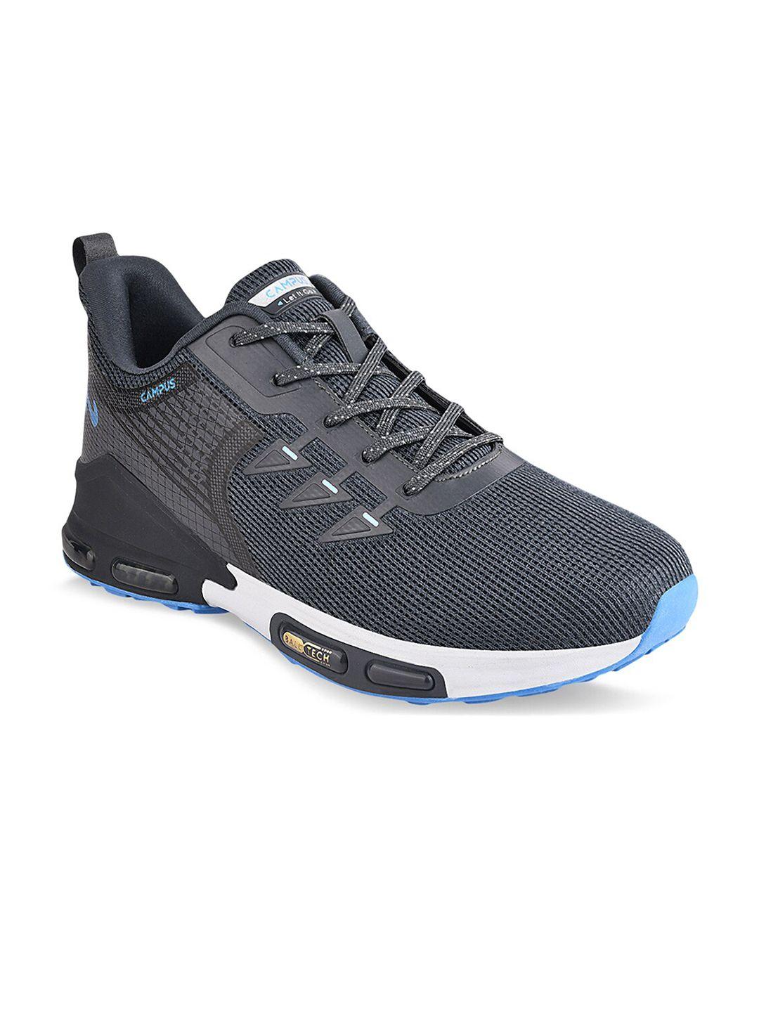 campus men grey melange mesh running shoes