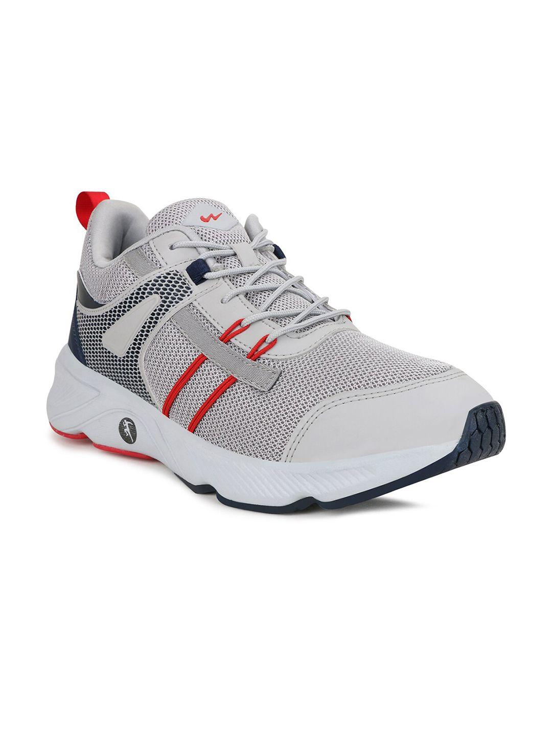 campus men grey mesh running shoes