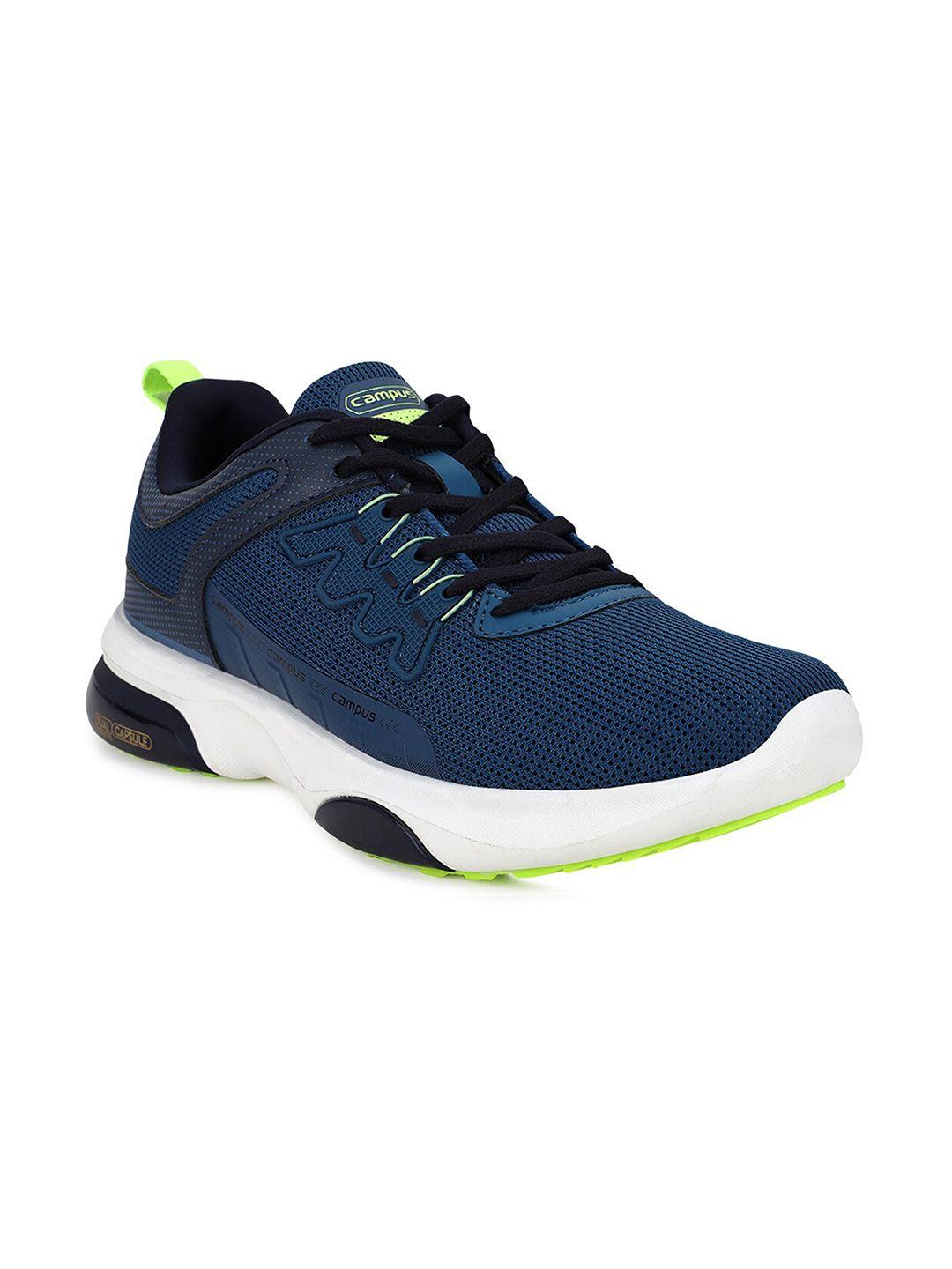 campus men navy blue mesh running shoes