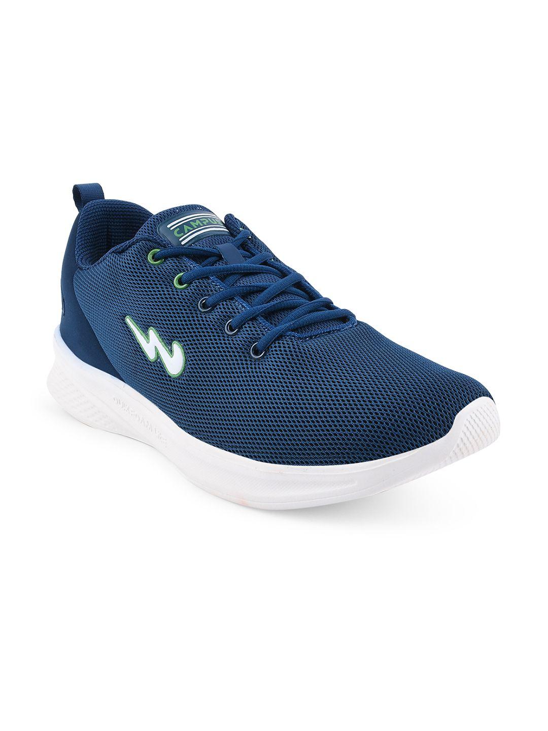 campus men navy blue mesh running shoes