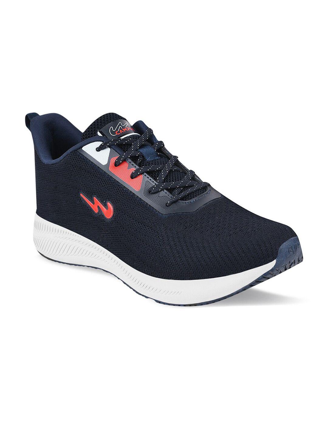 campus men navy blue mesh running shoes