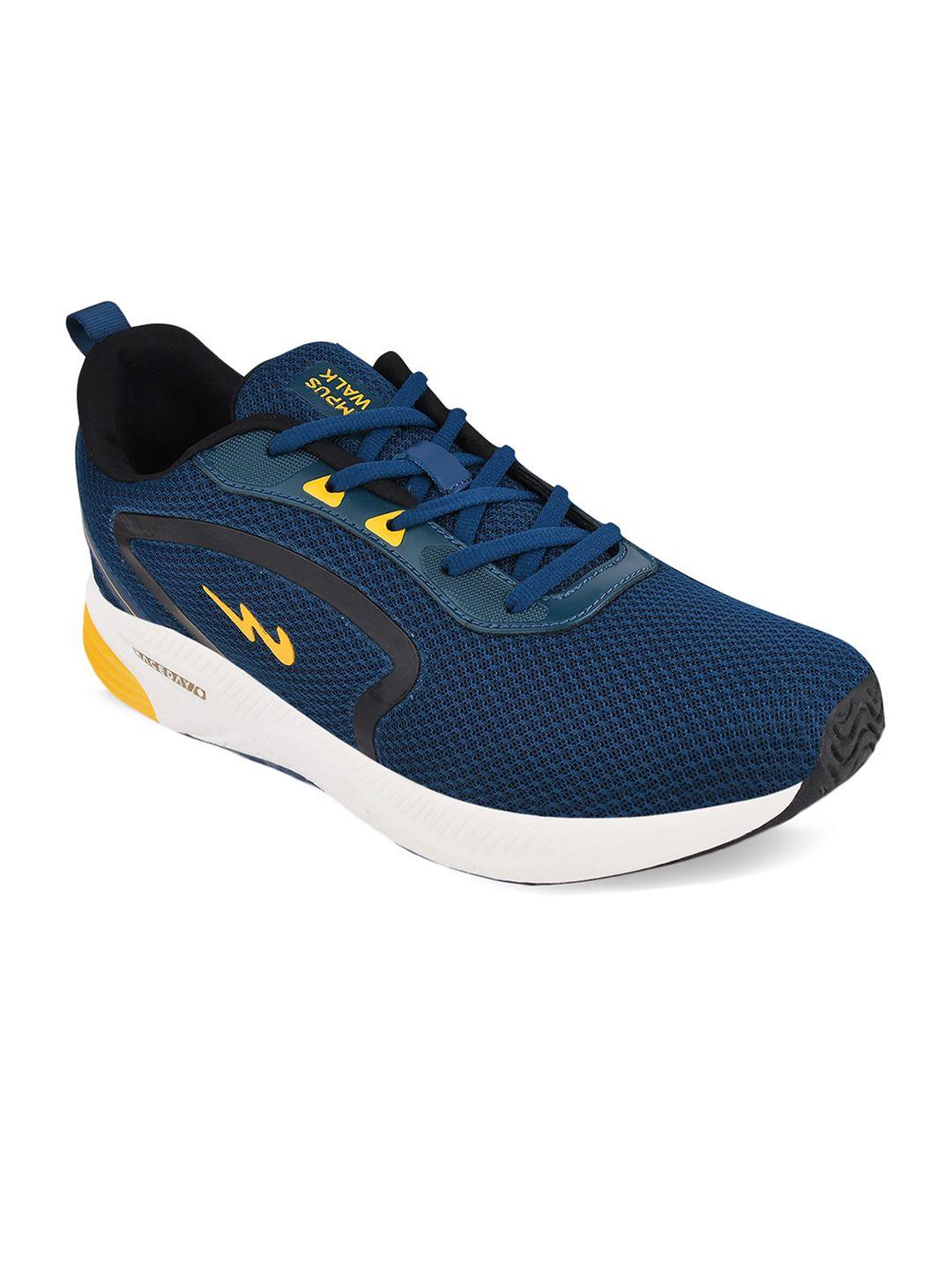 campus men navy blue mesh running shoes