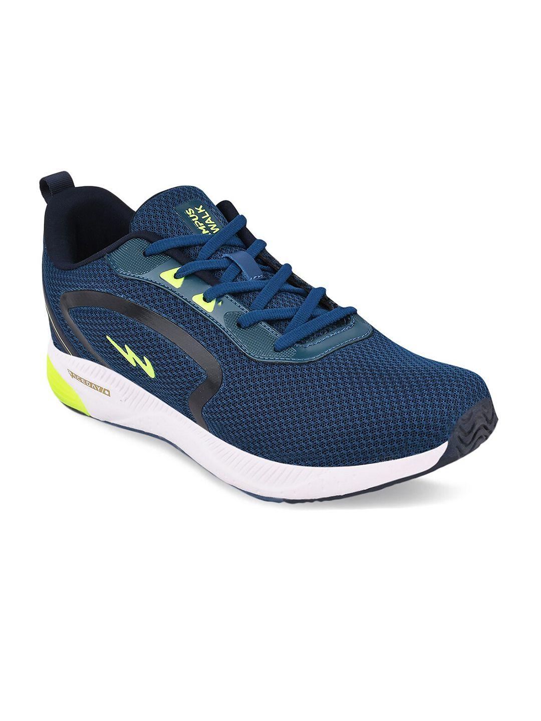 campus men navy blue mesh running shoes